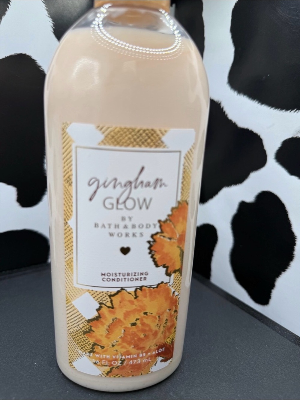 Bath & Body Works Gingham Glow Moisturizing Conditioner - Cream & Orange Floral